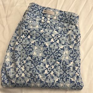 Kut from the Kloth-Style Connie ankle skinny Size 4 Floral Blue Pattern